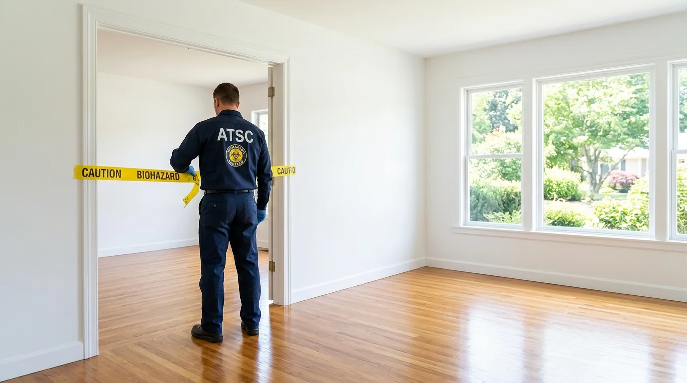 Certified biohazard cleanup crew performing Crime Scene Cleanup in South Hooksett
